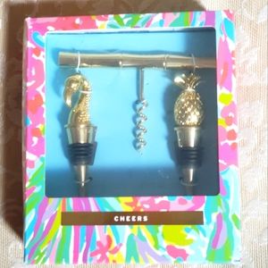 Lily Pulitzer wine/ bar set